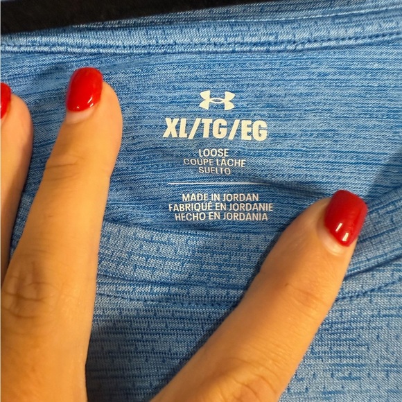 Under Armour Men's Heathered Blue Short Sleeve Tee - Picture 3 of 4